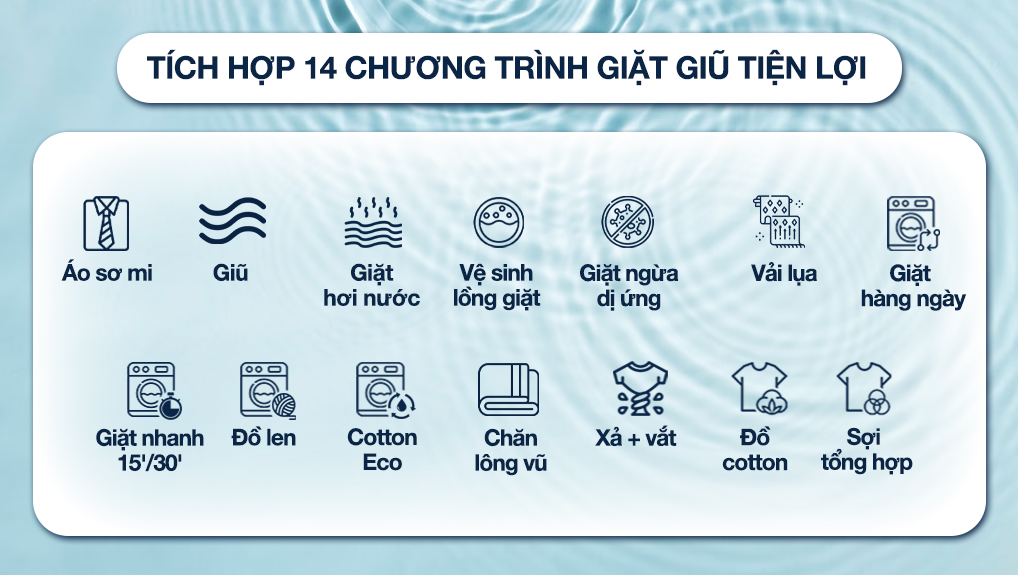 Máy giặt lồng ngang Bosch WGA14400SG 9 kg tích hợp 14 chương trình giặt giũ tiện lợi